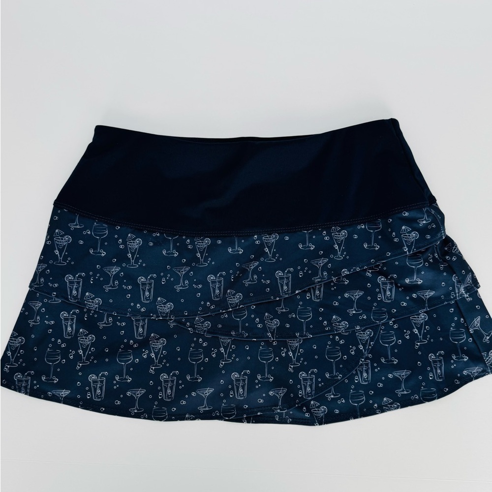 Lucky In Love Fiesta Scallop Skirt Navy Size Small